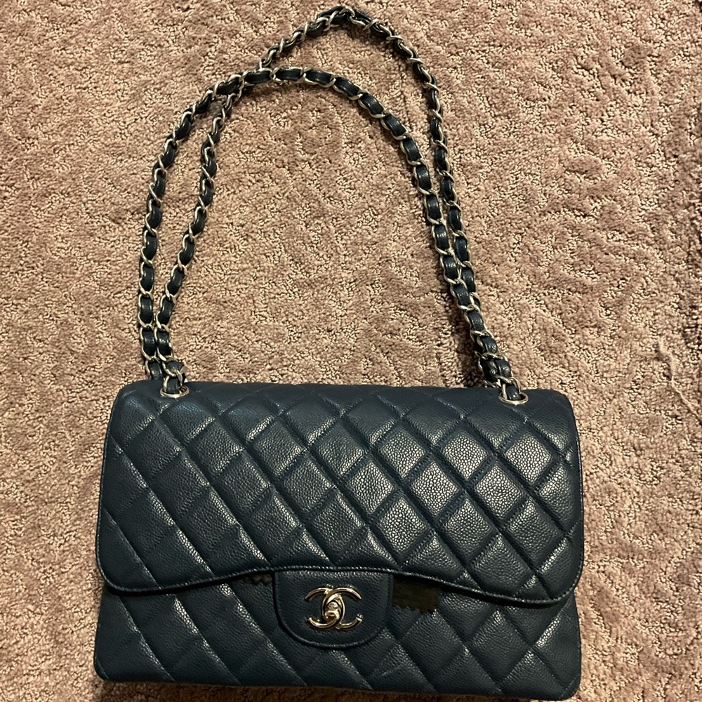 Chanel Navy Quilted Leather Shoulder Bag
